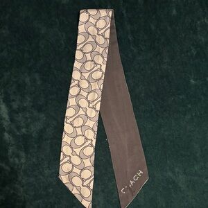 Coach white and gray head band